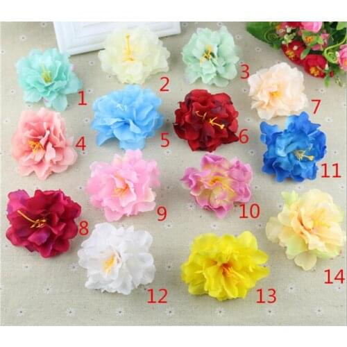 20pcs/lot Approx 9cm Artificial silk Flower Head Handmade Home Decoration DIY Event Party Supplies Wreaths