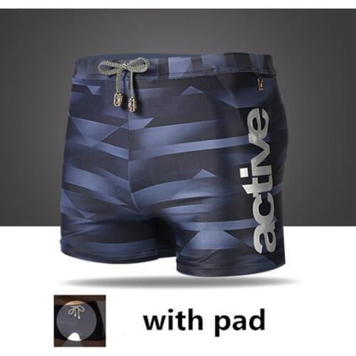 Swimwear Men Convex Pouch Swimsuits Plus Size Swim Trunks Boxer Brief Fast Dry Sunga Swim Suits Maillot De Bain Beach Pad Shorts