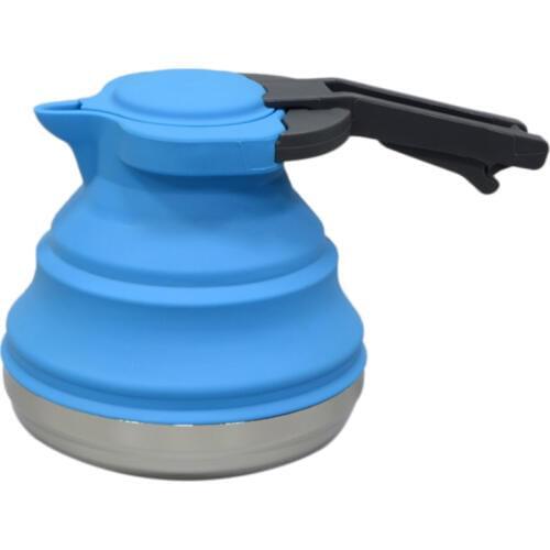 Portable Folding Silicone Water Kettle 1.2L Water Pot Outdoor Camping Travelling Hiking Kitchen Tools Tea Coffee Kettle