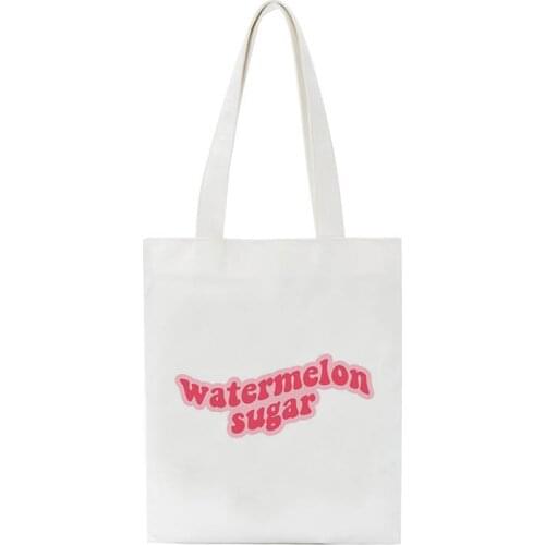 Fine Line Casual zipper Large Capacity Sweet Canvas bag Vintage Canvas New Cartoon Letter Fun ins Shoulder Bags