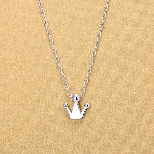 Simple Crown Pendant Necklace Luxurious Elegant Womens Wedding Clavicle Chain Fashion Jewelry Girl Gifts