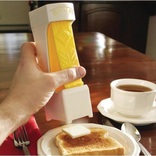 One Click Butter Cheese Cutter Slices Slicer Squeeze Serves Stores Kitchen Tool Yellow&White