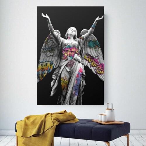 Modern Wall Art Graffiti Sculpture Statue Abstract Poster Nordic Canvas Print Painting Contemporary Living Room Decoration