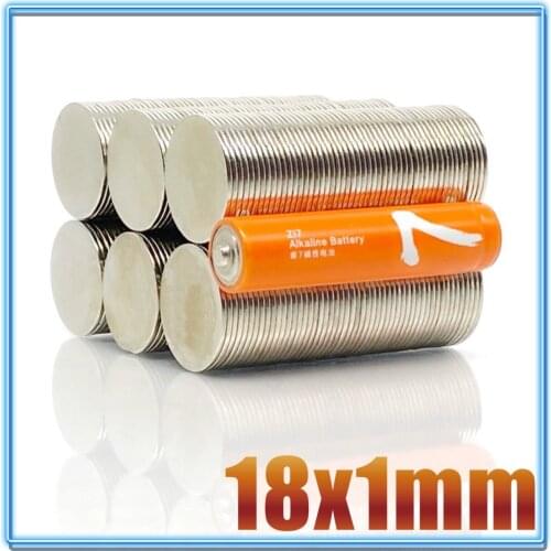 10/20/50/100/200PCS 18x1 Thin Round Search Magnet N35 Permanent Neodymium Magnet Strong 18*1 Disc Rare Earth Magnet 18x1mm