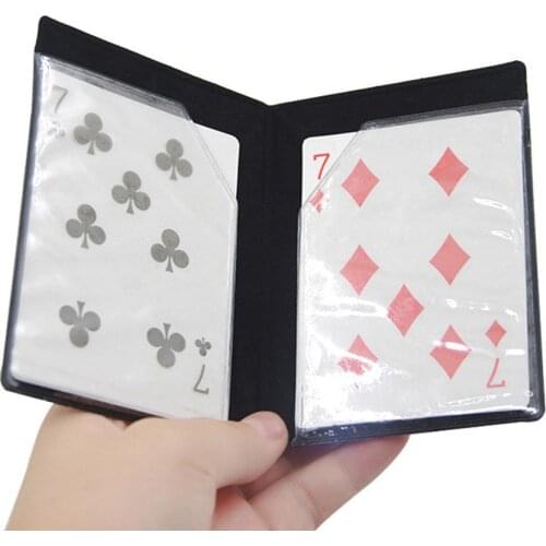 Magic Card Appearing Illusion Optical Wallet Trick Stage Magician Props Kids Toy