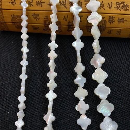 Pearl White Shell Horseshoe Beads Leaf Straight Hole Cut Shaped Bead Craft Charm Bracelet Necklace Jewelry Accessories