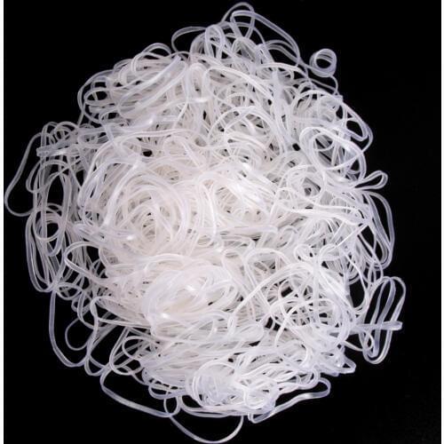 500pcs/pack Hair Tie Band Ponytail Holder Elastic Rubber Headband Women Hair Styling Accessories Clear rubber bands Wholesale