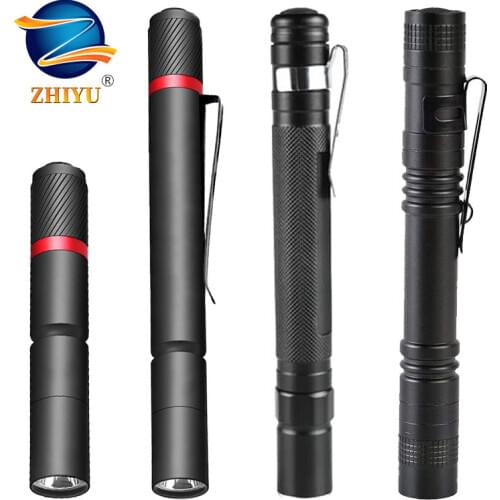 ZHIYU Mini LED Flashlight XPE Portable Pen Light Waterproof Torch Camping Emergency Outdoor Walking Lantern Keychain Flashlight