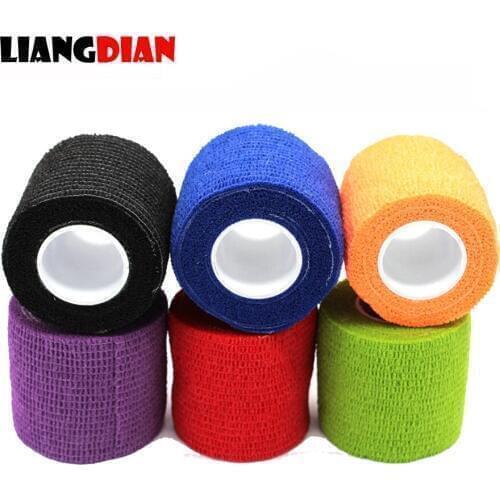 10 Rolls 5*450cm Disposable Self-adhesive Flex Elastic Bandage Tattoo Handle Grip Tube Wrap Elbow Stick Medical Tape Accessories