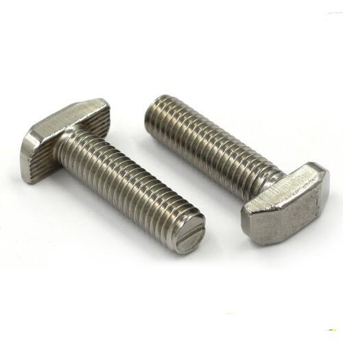 10pcs M5 Nickel Plated T nut Hammer Head Fasten screw for Aluminum Extrusion Profile 2020 series