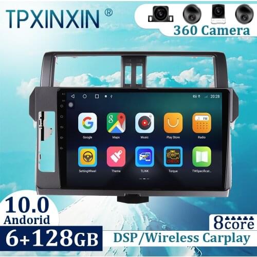 6+128GB For Toyota Prado 2014-2017 Android 10 Carplay Radio Player Car GPS Navigation Head Unit Car Radio with Screen