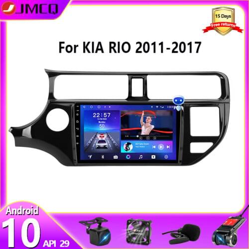 JMCQ Android 10 Voice Car Radio Multimedia Video Player For KIA K3 RIO 2011-2017 2 din GPS Navigaion Split Screen 4G DSP Stereo