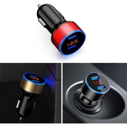 3.1A Dual USB Car Charger Cigarette Socket Lighter For KIA RIO Ford Focus Hyundai IX35 Solaris Mitsubishi ASX Outlander Pajero