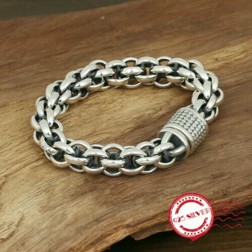 S925 sterling silver bracelet personality fashion classic jewelry retro domineering shape 2020 new gift to send lover