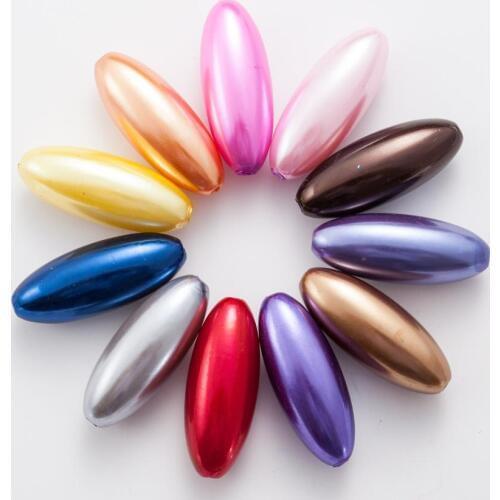Mixed color ABS Imitation Pearl Beads 12*30mm 10Pcs/lot Oval Marquise Shape DIY Craft Jewelry making Accessory necklace bracelet