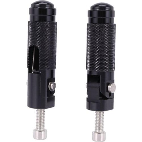 Black 8Mm Cnc Universal Motorcycle Bike Folding Foot Pegs Rear Rest Racing Cruiser Chopper Cafe Racer Old School Bobber Touring