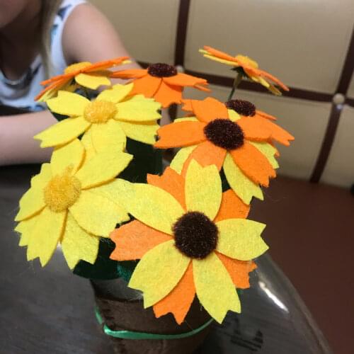 Handmade flowers for craft fabric diy flower pot Potted Plant Kindergarten Learning Education Toys Montessori Teaching Aids Toy