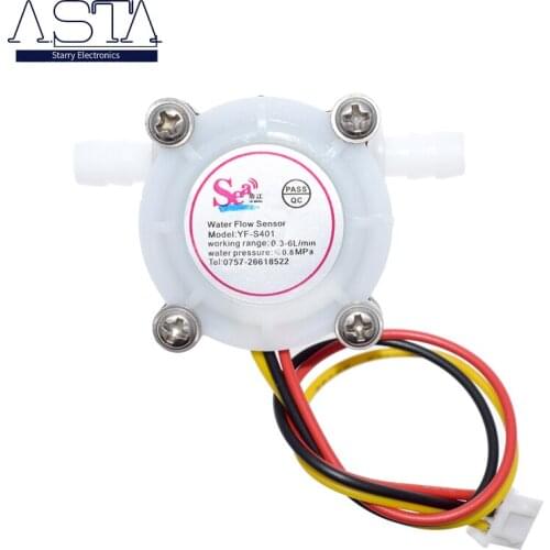 Water Coffee Flow Sensor Switch Meter Flowmeter Counter 0.3-6L/min inner diameter 2mm I81