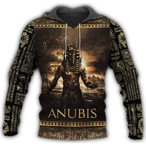 Ancient Egypt Anubis 3D All Over Printed Hoodie For Men And Women Casual Retro Streetwear Pullover Casual Funny Hoodies A-528