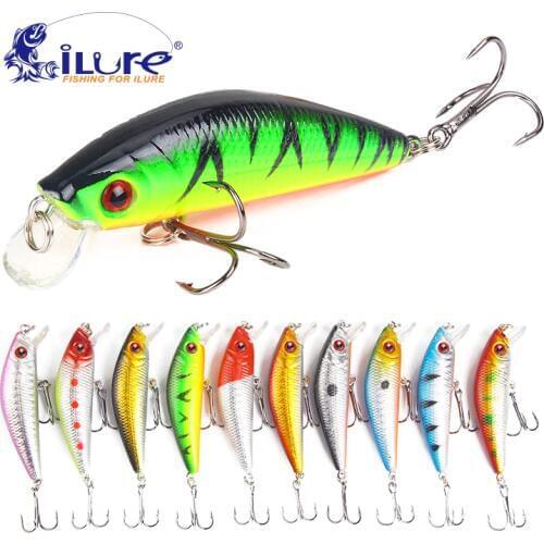 ILure 10 pcs/lot 2018 model hot fishing lures hard bait choose 7cm 8g minnow professional quality minnow depth 1.5m pesca