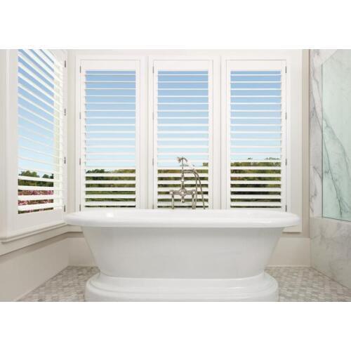 Custom Basswood Plantation Shutters Wooden Blinds Solid Wood Shutter Louvers PS292