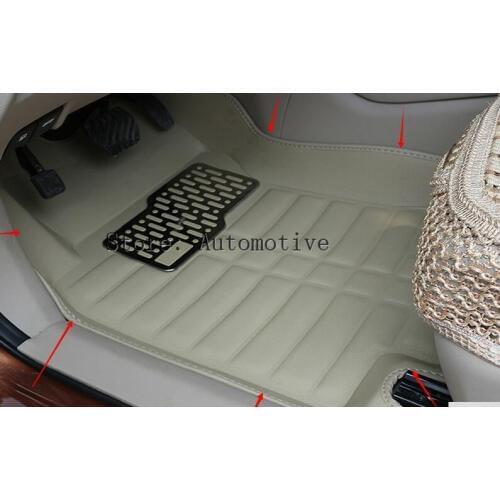 Beige ivory PU front rear seats floor mats carpet Pad cover for Nissan x-trail 2014 2015 2016 2017