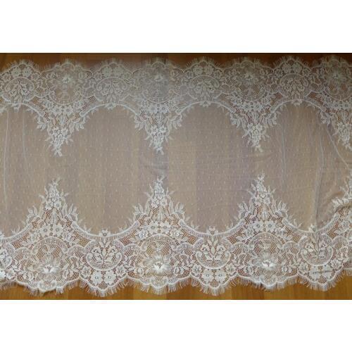 New Design Chantilly Lace Trim , Eyelash Chantilly Lace , Small Lace Trim For Wedding Dress Bridal Veils Sewing
