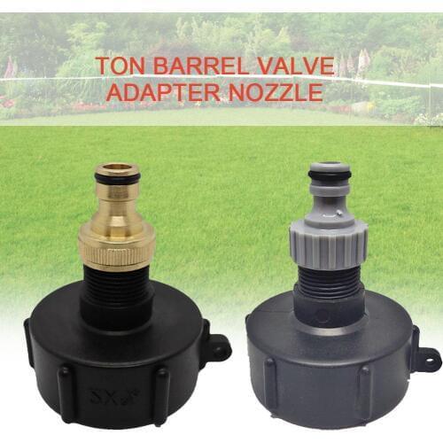1000L IBC Ton Brass Valve Adapter Nozzle Garden Hose Connector Water Hose Pipe Universal DN40/50 coarse thread hose adapter 60x6
