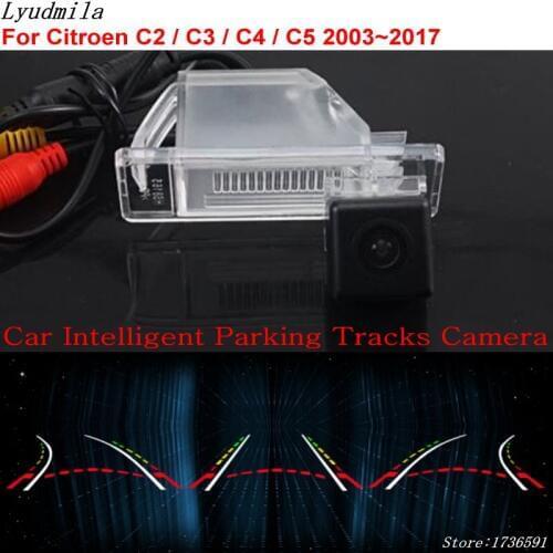 Lyudmila Car Intelligent Parking Tracks Camera FOR Citroen C2 / C3 / C4 / C5 2003~2017 Car Back up Reverse Rear View Camera