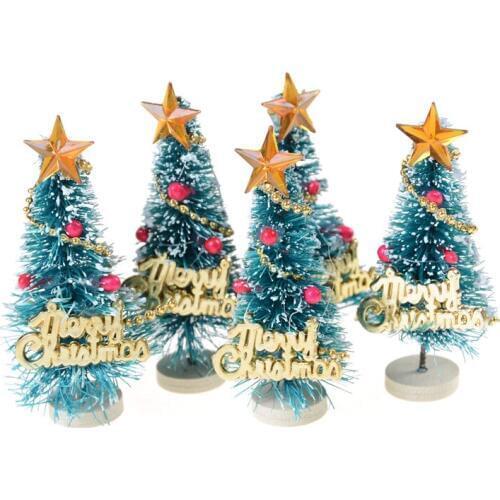 Small Pine Trees Christmas Decoration mini Snow Christmas Tree Decor Christmas Decorations For Home Supplies