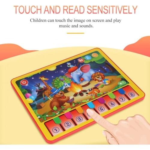 Simulation Jungle Animal Music Tablet Sound Touch Sense Piano Education Kids Toy Build comprehension abilities