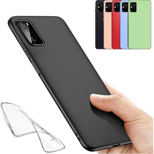 Soft cover for Samsung galaxy M31S transparent case clear candy matte solid red blue TPU soft phone shell for samsung M31S cover