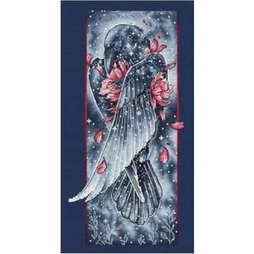 The soul of the crow patterns counted 11CT 14CT DIY Cross Stitch Sets wholesale Cross-stitch Kits Embroidery Needlework