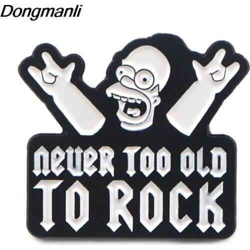 P3975 Dongmanli Rock Enamel Pin Brooches Cartoon Creative Metal Brooch Pins Badge backpack bag Collar Jewelry