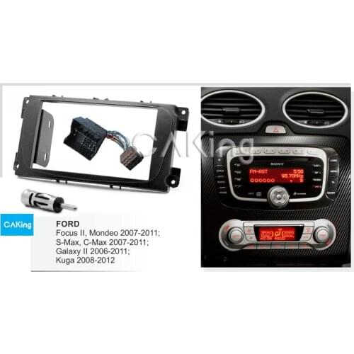 Car Fascia Radio Panel for FORD Focus II, Mondeo, S-Max, C-Max 2007-2011; Galaxy II 2006-2011; Kuga 2008-2012 Dash Kit Facia
