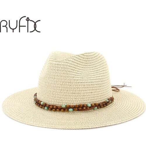 Personalized jazz straw hats for men and women beach hats summer fashion HA84