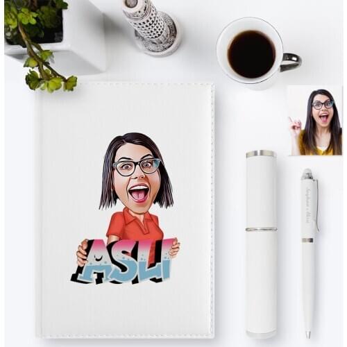 Personalized Is Cartoon 2020 Leather Organizer & Pen Gift Set-1