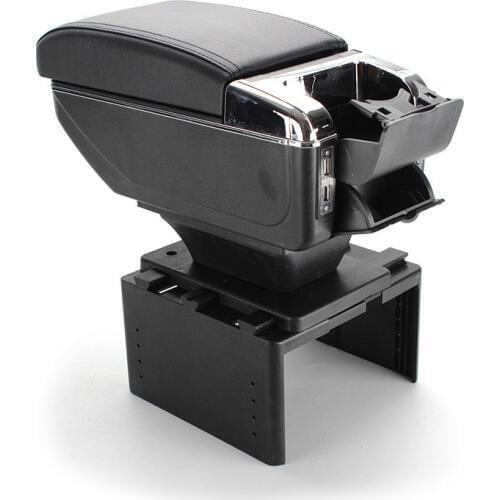 For Fiat Bravo 500 Linea Marea armrest box USB Charging heighten Double layer central content holder ashtray accessories