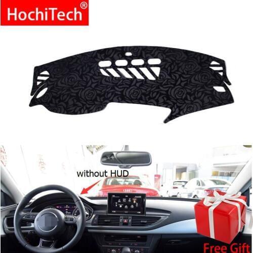 Rose Pattern Non-slip Dashmat Dash Mat Dashboard Cover Pad Cover Carpet Car Sticker for AUDI A7 S7 2009 2010-2018 Car Styling