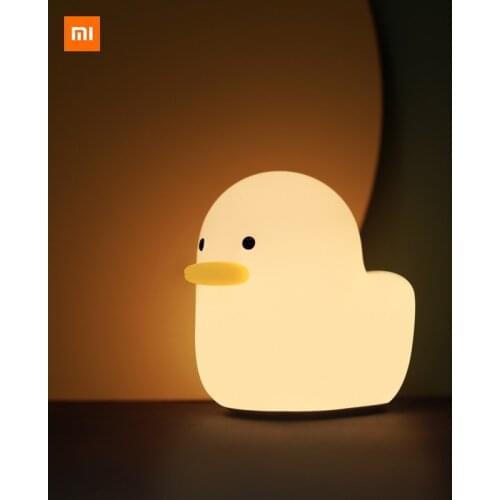 Xiaomi youpin Cute Night Light Silicone Soft Touch Sensor Animal Duck LED Night Lamp For Baby Children Kid Bedroom Decorative