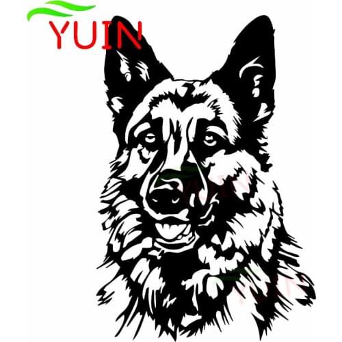 Funny Animal German Shepherd Car Decal Fashionable Body Decoration PVC Waterproof Sunscreen Sticker Customizable Color