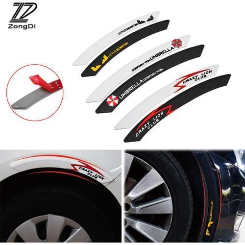 ZD Car Wheel eyebrow decorative Anti-collision Strip Sticker for Nissan Qashqai Opel Astra J H Kia Ceed Sorento Skoda Octavia A5