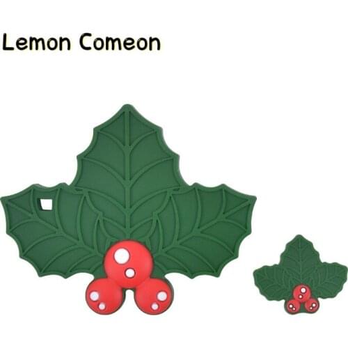 1pc/2pcs Christmas Silicone Beads Food Grade Baby Molar Teether Bead DIY Pacifier Chain Teething Toy Jewelry Accessories