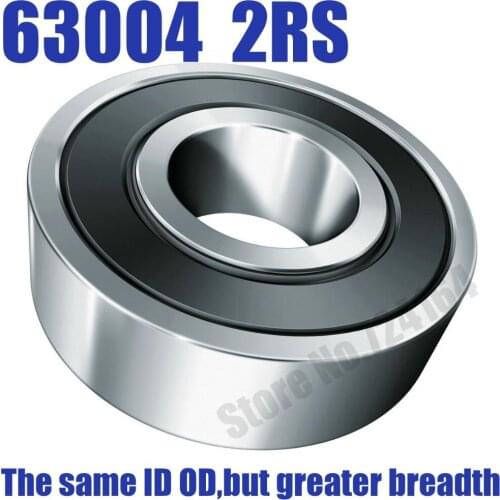 10PCS Free Shipping Excavator bearing 63004 2RS 63004-2RS 20*42*16mm 20X42X16mm Double Shielded Deep Ball Bearings Large breadth