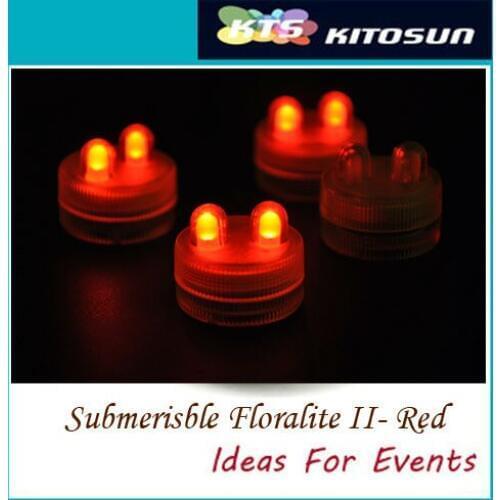 Christmas Wedding Party sale 100pcs/pack LED RED DOUBLE SUBMERSIBLE Floralyte II Lights 2LEDs red candle lights