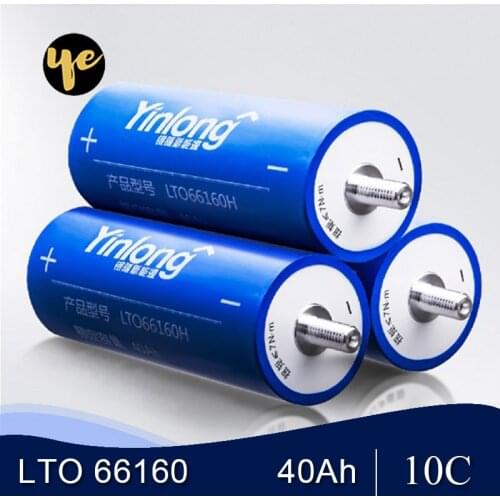 12pcs LTO 66160 2.3v 40AH New 20000 Cycles LTO 66160 Lithium Titanium Oxide Battery for 12V 24V Ebilke Motorbike Battery Pack