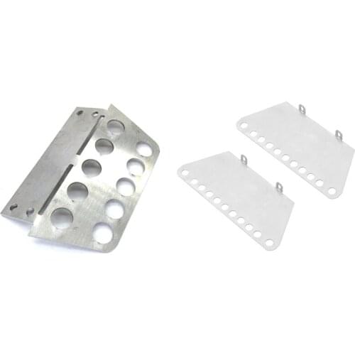 2 Set RC Car Part: 1 Set Metal Front Armor Protection Guard & 1 Set Metal Pedal Side Plate Slider