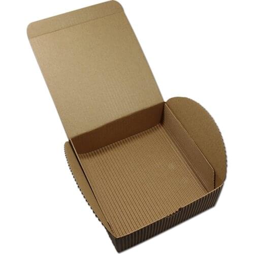 20pcs/lot Kraft Paper box DIY Gift Corrugated Box Retail Cardboard Storage Paper Boxes For Party Cookie Bakery Food Packing