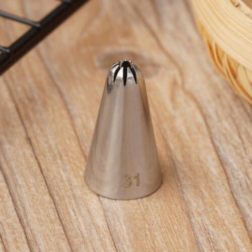 #31 Small Size Close Star Cake Decorating Pastry Piping Nozzle Icing Tips Bakeware Kitchen Cookies Tools Stainless Steel