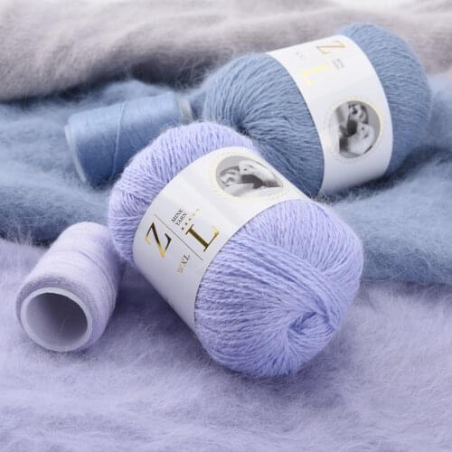Drop Shipping 50+20g/set Long Plush Mink Cashmere Yarn Fine Quality knitting yarn Thread For Woman Cardigan Scarf Suitable пряжа